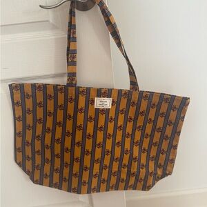 Sezane blue and Brown Striped Tote Bag❤️